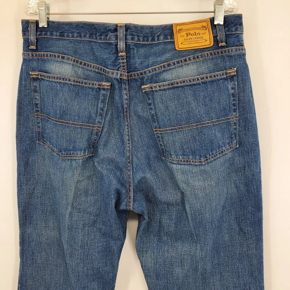 Polo Ralph Lauren Hemmed Men's‎ Straight Leg Everyday Denim Jeans Size 36